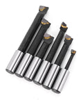 Amazon 12-piece F1 type 5/8 in boring cutter set for CNC milling; high-speed steel with silver shanks