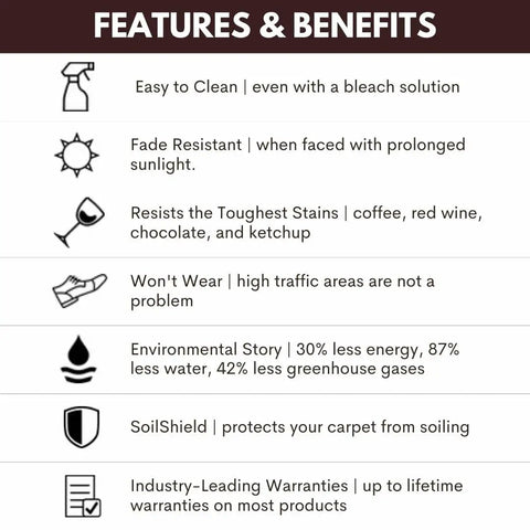 Features of Premium Plush Carpet Tiles With Built In Padding 18x18 Inch Peel And Stick Floor Tiles For DIY Install Seamless Soft Flooring Pack