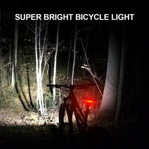 Ultra Bright 1200 Lumen Bike Lights For Night Riding Front And Back USB Rechargeable Bicycle Light Set With 3 LED Headlight Power Bank Function IPX5 Waterproof And Three Plus Five Light Modes