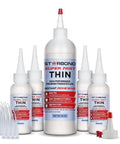 Super Fast Thin Cyanoacrylate Glue Refill Kit 16 Oz With Pro Grade Bottles Caps Microtips And Yorker Spout For Cracks Joints Woodworking Woodturning And Model Building, bottles