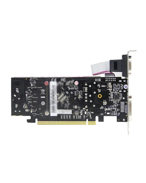Silently Smooth Fanless Graphics Card For Rx550 With 4GB GDDR5 Kickass 1200MHz Performance No Sweat Quiet Cooling System, rear view.