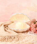Ceramic Shell Pearl Light LED Clam Tabletop Lamp For Beach Room Decor White Pearl Glow Ocean Theme Night Light Gift