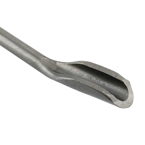 Close-up of gouge chisel from Six Piece SDS Plus Hammer Drill Chisel Set For Rotary Hammers Includes Tile Chisel And Gouge Chisels
