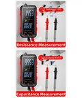 Workhorse Digital Multimeter With USB Rechargeable Auto Ranging showing resistance and capacitance measurements.