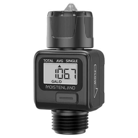 Water Flow Meter For Garden Hose With IPX6 Waterproof LCD Display And High Accuracy Three Quarter Inch Hose Thread Meter