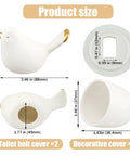 Sleek Ceramic Bird Toilet Bolt Covers Straight Up Upgrade Your Bathroom Vibe With Dope Rust Proof Screw Cap Decor For Bottom Toilet Base And Floor Hardware Accessories, showing sizes of decorative pieces.