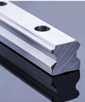 Close-up of end of Square Linear Rail Kit HGH15 1500mm With 2 CA Bearing Blocks Carriage Slider for CNC Machines
