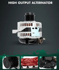 12V 100Amp Car Alternator Replacement For Scion xB 2008 2013 Toyota Camry 2007 2009 Corolla 2009 2010 Matrix 2009 2013 And Pontiac Vibe 2009 2010 CW 7 Groove Pulley OEM 11195N 400-52167R Direct Fit Plug And Play Ready To Roll with components.