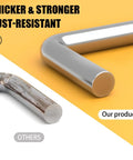 Comparison of heavy-duty metal pegboard hooks showing thicker, rust-resistant construction of 157 Piece Extra Thick Pegboard Hook Set.
