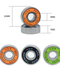 8 Pack ILQ11 608 RS Bearings 8x22x7 for Longboards Inline Skates and Scooters Smooth Rolling Dope Green Built to Handle Street Roughs