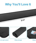 Heavy Duty Fridge Drip Pan And Leak Catcher Mat To Shield Floors From Watery Messes And Keep Your Place Bone Dry Non Slip Silicone Appliance Mat, 37.5" x 8.5", black.