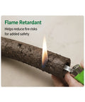 Flame Retardant Slick Artificial Tree Bark Cable Cover And Flexible Hollow Vine Conduit Tube with fire test, ideal for outdoor wire concealment.