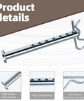 R Clip And Clevis Pin Set With One Quarter Inch Diameter And Two And A Half Inch Length Includes Six Clevis Pins And Six R Clips Built To Last Rust Resistant For Home Farm And Automotive Applications All Purpose Quick Install Ready To Go, shown in detail with quality steel material