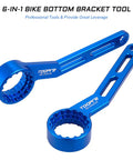 Six In One Bike Bottom Bracket Tool For 12 And 16 Notch External Cups 39 41 44 46 49 Mm Lockring And Crank Arm Cap