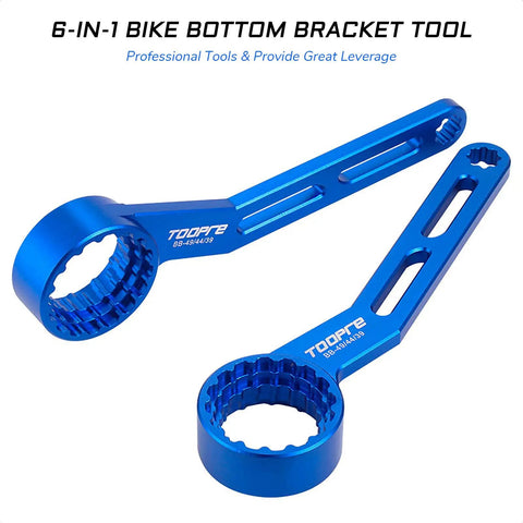 Six In One Bike Bottom Bracket Tool For 12 And 16 Notch External Cups 39 41 44 46 49 Mm Lockring And Crank Arm Cap