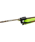 Close-up of Woody Magnum Speargun For Spearfishing And Freediving Handpicked African Mahogany Barrel Stainless Steel Shaft Easy Stretch Bands