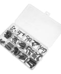 Best Seller 140PC Stainless Steel Woodruff Key Stock Kit For Auto Marine Aviation Pros Using Round End Keys For Drive Shaft Fixes Toolset For Mech Guys Fixing Quick Machinery Jobs Plus Engine Service Saving Big On Gear Needs Daily Work, 140-piece organizer case