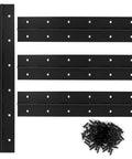 4-Pack Heavy Duty 12 Inch Piano Hinge In Black 304 Stainless Steel Continuous Hinge With Screws For Cabinets and Woodworking