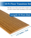 Self Adhesive Floor Transition Strip For Laminate And Vinyl Flooring Wood Grain Look Easy Install 1.57 Inch Wide 10 Feet Long