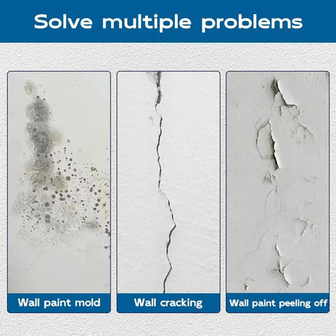 Image showing wall paint mold, wall cracking, and wall paint peeling off, highlighting issues fixed by Fast Drying Drywall Patch Repair Kit For Holes And Cracks Easy DIY Friendly Wall Mending Paste For Nail Holes Dents And Small Damage No Mess Finish Ready To Paint 1 Piece.