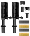 Heavy Duty Slide Bolt Gate Latch For Wooden Fence And Barn Doors 6.3 Inch 304 Stainless Steel With Black Finish Barrel Bolt Lock Hardware