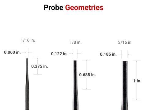 Probe Set Three-Piece Pro Grade For Precision Work With Narrow Blunted Tips Fits 1/16, 1/8, And 3/16 Inch Holes
