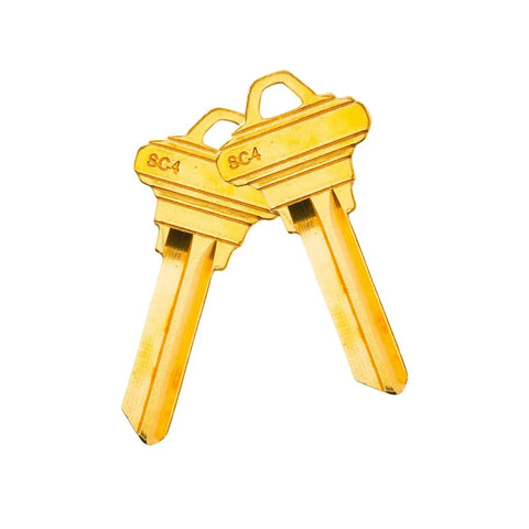 Brass Finish Uncut Key Blanks SC4 6SH1 Locksmith Grade 6 Pin Blank Keys 50 Pack For SC Locks Premium Brass Construction Durable And Easy To Cut