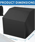 Center Console Boat Dust Cover With Oxford Cloth Waterproof Fabric, Swingback Cooler Seat Protector shown with dimensions