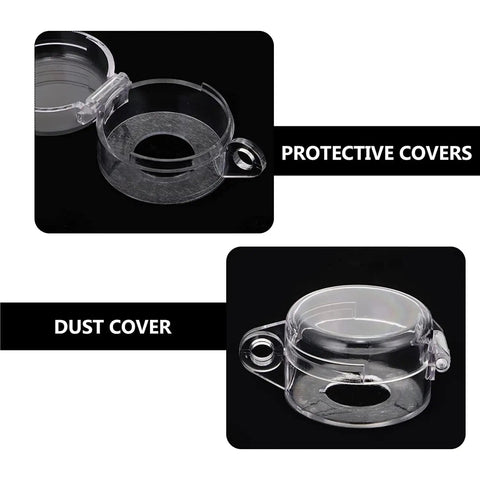 30mm Plastic Round Push Button Switch Cover Guard Clear Emergency Stop Lockout Shield Keeps Buttons From Accidental Activation