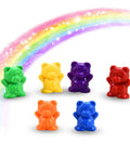 Hella Cool Big Time 120 Piece Math Manipulatives Counting Bear Set With Vibrant Six Color Blocks, featuring six colorful plastic bear counters.