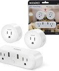Ditch That Clunky Power Strip With This Absolute Game Changer Smart Outlet Featuring Four Plugs And Three Usb Ports For Frictionless App Control Of Lamps Fans And Electronics, showing three smart plugs in white.