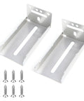 Heavy Duty Soft Close Drawer Slides And Replacement Socks That Glide Like Butter With Zero Jamming Issues Featuring A Rock Solid Rear Bracket For Full Extension Cabinet Drawers Rated At Two Hundred Pounds, set of two zinc steel brackets with mounting screws.