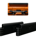 Replacement Drawer Stopper Latch For Packout Drawers Heavy Duty Slide Retainer Clip Easy Install Storage Chest Repair Hardware Kit 2 Pack, black plastic