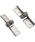 Front view: two left-hand 304 stainless steel adjustable torque-damping hinge plates