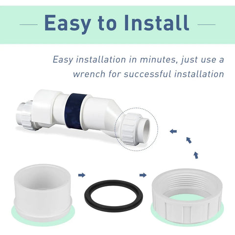 Hayward Salt Cell Union Replacement 2 Inch Fits GLX Cell Union T 3 T 15 Cleaner Coupler parts for pool installation