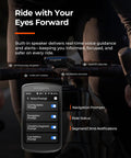 Smart GPS Bike Computer With A 3.3 Inch Color Touchscreen, Turn By Turn Map Navigation And Voice Guidance, display and prompts