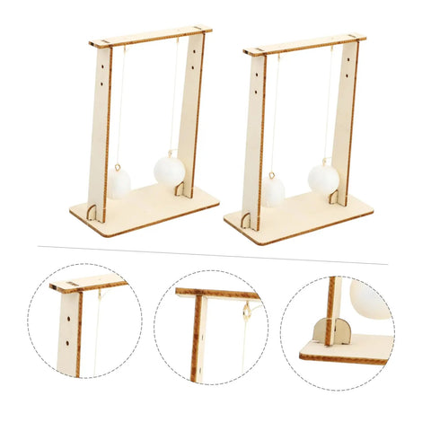 Hands On Physics Experiment Tools Kit With Floating Ball For Students Fun Science Gear featuring wood frames and balls.