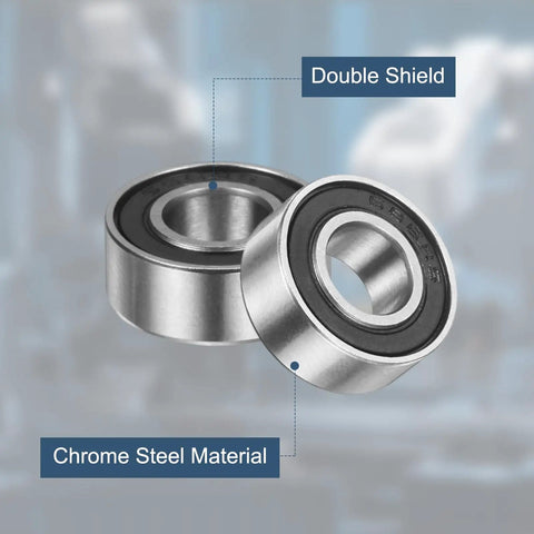 686 2RS Deep Groove Ball Bearings 6x13x5mm Chrome Steel Double Shield ABEC5 close-up showing chrome steel and double shield
