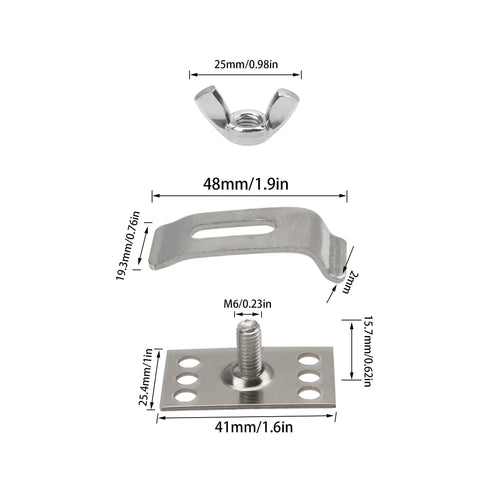 Heavy Duty 10 Piece 304 Stainless Steel Sink Clips Kit For Undermount Installation In Kitchen And Bathroom