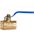 Heavy Duty Brass Full Bore Ball Valve With Handle Three Quarter Inch NPT Female To Female Plumbing Fitting