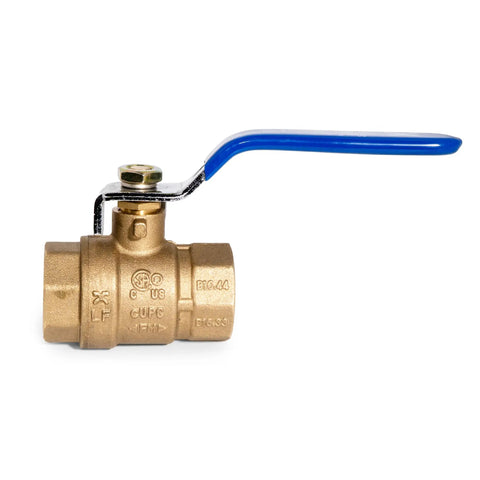 Heavy Duty Brass Full Bore Ball Valve With Handle Three Quarter Inch NPT Female To Female Plumbing Fitting