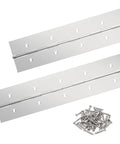 2 Pack 48 Inch 3 Wide Stainless Steel Piano Hinge Heavy Duty Continuous Hinge built tough with screws for cabinets and toolboxes.