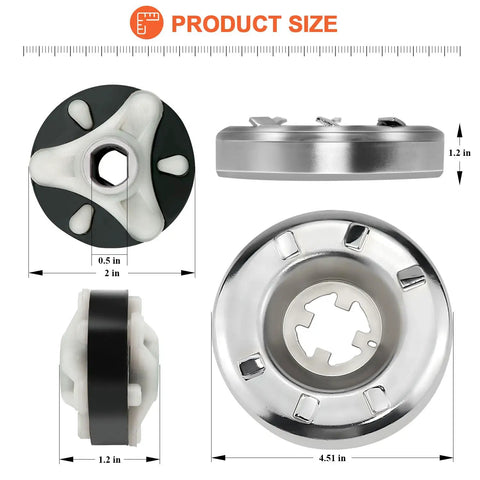 Washer Clutch Assembly Kit With Motor Coupling And 4 Agitator Dogs 80040 Upgrade Bundle For Kenmore Whirlpool Roper Washers Fits Replacement 285331 3351342 3946794 3951311, 2 in