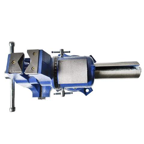 Heavy Duty 6 Inch Multi Jaw Vise With 360 Degree Rotation And Swivel Base, ductile iron, top view, wide jaw clamping