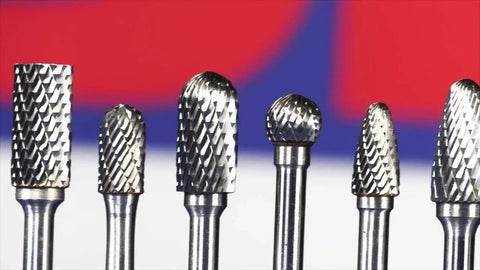SB-14 Carbide Burr Rotary File Cylindrical End-Cut Double Cut For Die Grinder 3/16 Inch Diameter 5/8 Inch Cut Length 1/4 Inch Shank 2 Inch Overall Length DUL Series