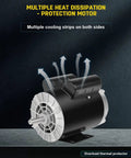 Five Horsepower SPL Air Compressor Motor With 3450 RPM 230 Volt Single Phase 15 Amp 56 Frame Five Eighth Inch Keyed Shaft in cooling display