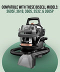 Replacement 5-inch tough-stain tool for Bissell Little Green HydroSteam carpet cleaner; gray plastic head