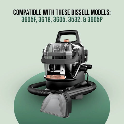 Replacement 5-inch tough-stain tool for Bissell Little Green HydroSteam carpet cleaner; gray plastic head