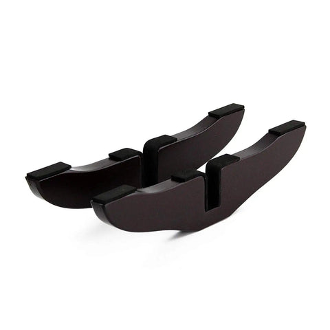 Espresso Wood Gate Support Feet For 0.75 Inch Thick Gates, 360 Degree Configurable Gate System, A Pair, Satin Finish