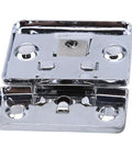 Close-up of Lever Latch Set For Chest Boxes And Suitcases, Chrome Plated Silver Finish Draw Latch Catch, Heavy Duty Metal